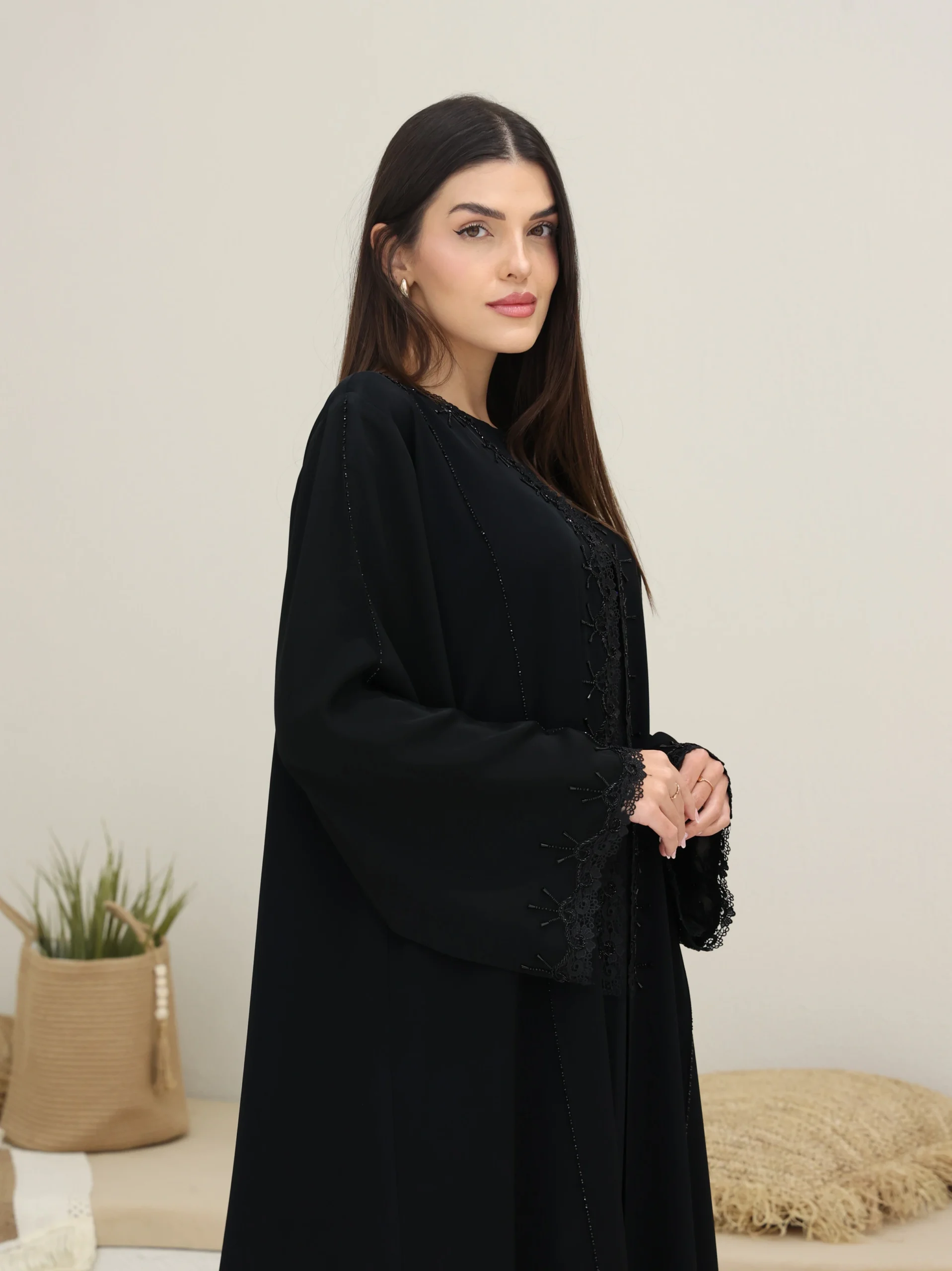 Midnight Grace Handcrafted Abaya - Image 3